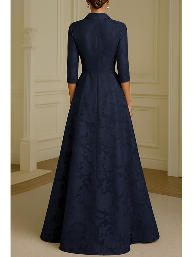 a-line mother of the bride dresses formal dresses evening gown floor length satin jacquard elegant, supplier image 6