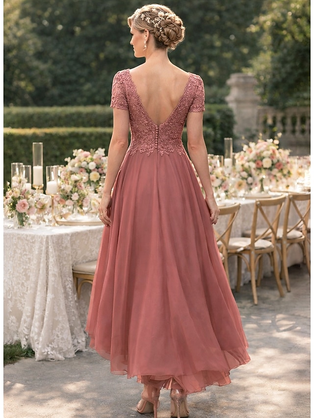 a-line mother of the bride dresses wedding guest dresses cocktail dresses party dresses asymmetrical, supplier image 2