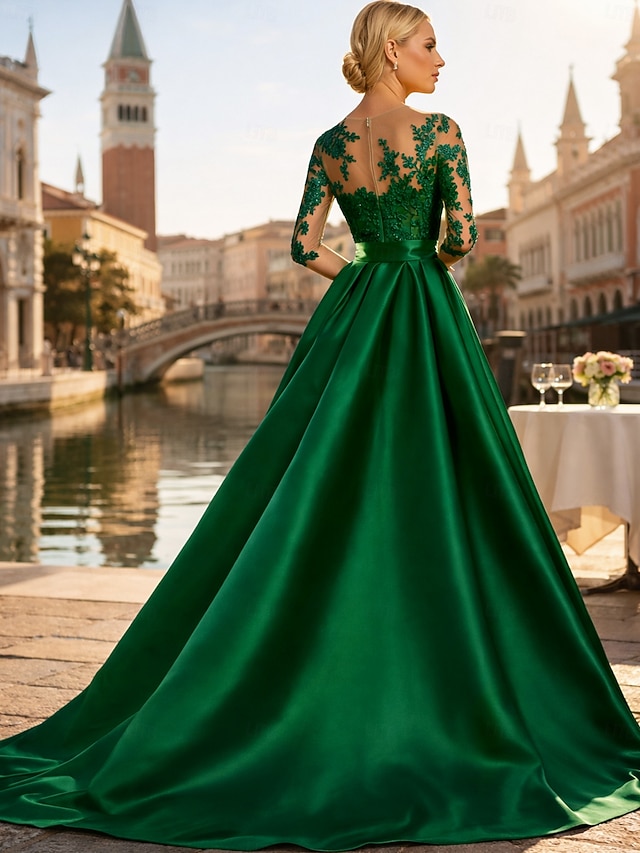 a-line mother of the bride dresses wedding guest dresses formal dresses evening gown satin elegant, supplier image 2