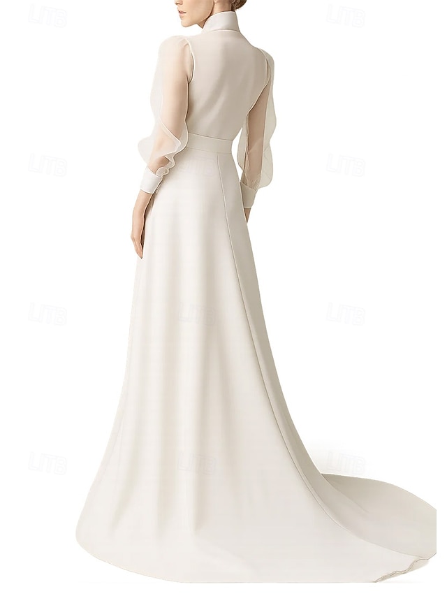 mermaid court train evening gown long sleeves, supplier image 2