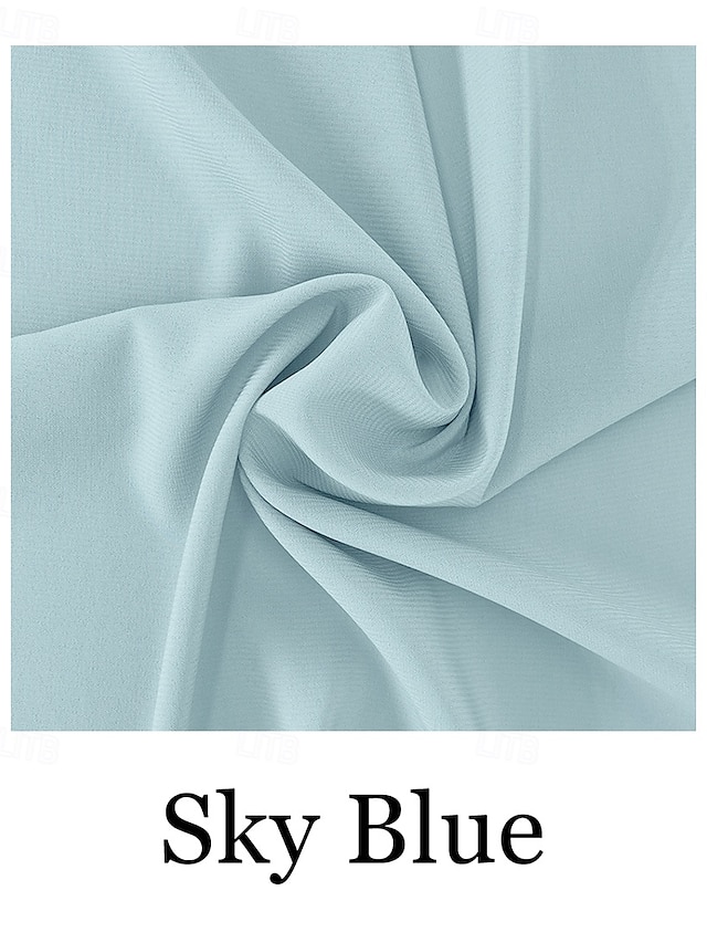 a-line tea length mother of the bride dresses wedding guest dresses cocktail dresses half sleeve crew neck elegant casual chiffon tulle, supplier image 5