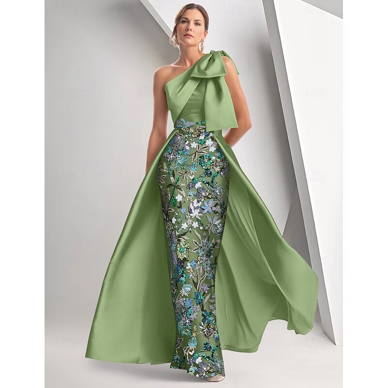 A-Line Floor Length Beaded Eembroidered Formal Dresses Mother of the Bride Dress Evening Gown