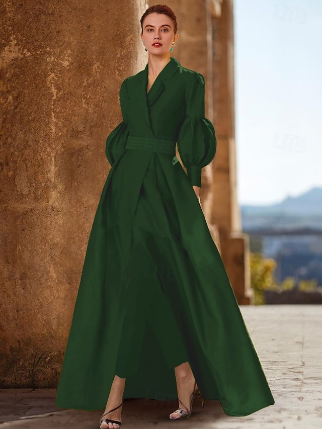 jumpsuit pantsuit mother of the bride dresses floor length long sleeve v neck elegant, supplier image 5
