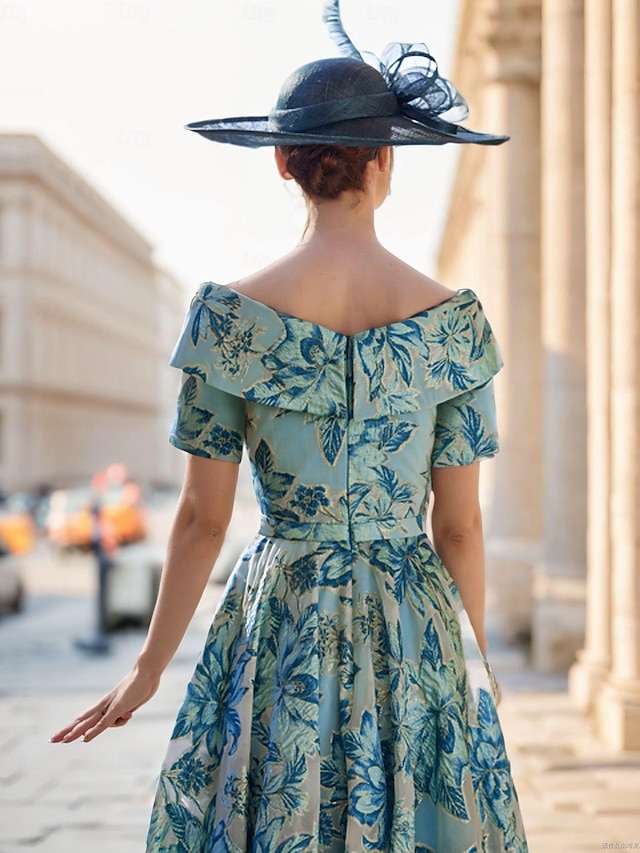 a-line mother of the bride dresses wedding guest dresses cocktail dresses party dresses tea length, supplier image 2