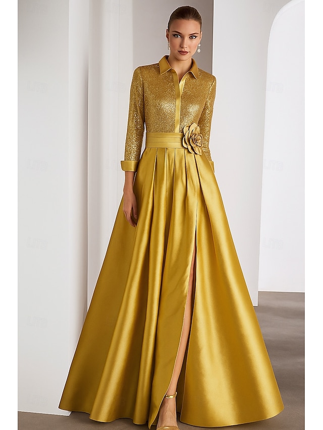 a-line mother of the bride dresses wedding guest dresses formal dresses floor length satin elegant, supplier image 1