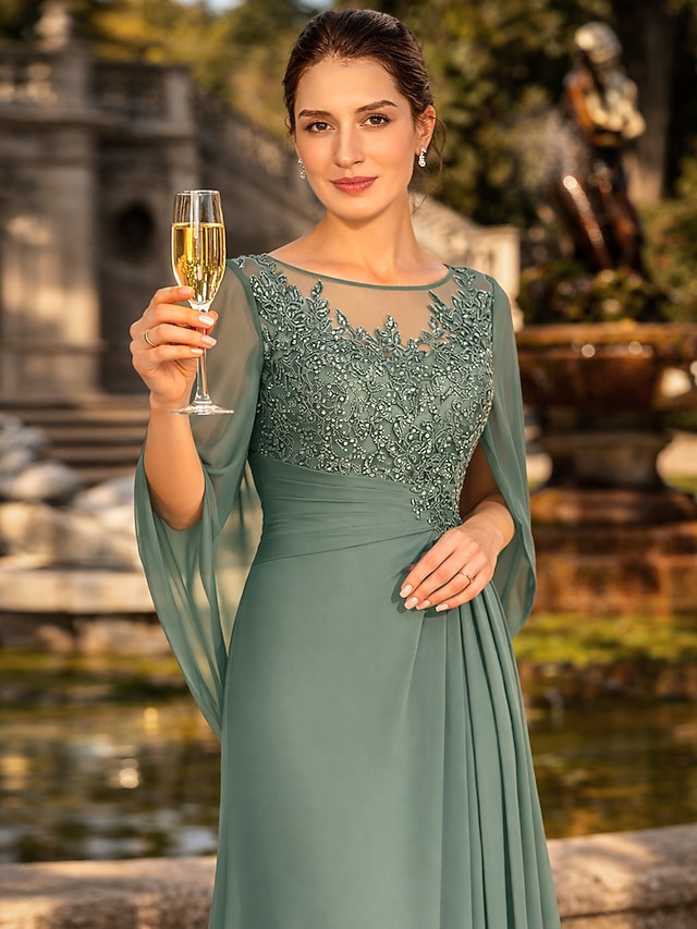 sheath column mother of the bride dresses wedding guest dresses formal dresses evening gown chiffon, supplier image 2