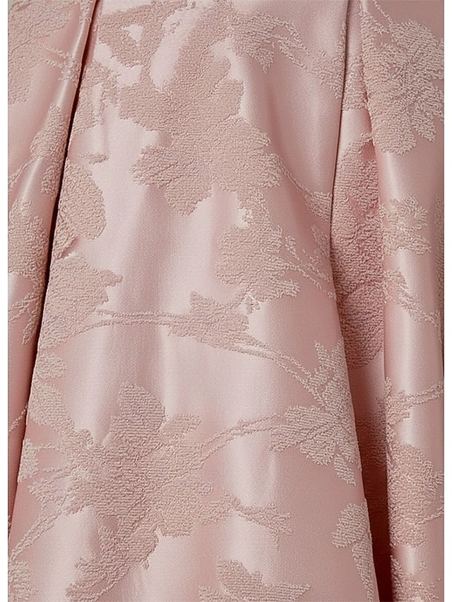 A-Line Mother of the Bride Dresses Wedding Guest Dresses Formal Dresses Tea Length Jacquard Elegant
