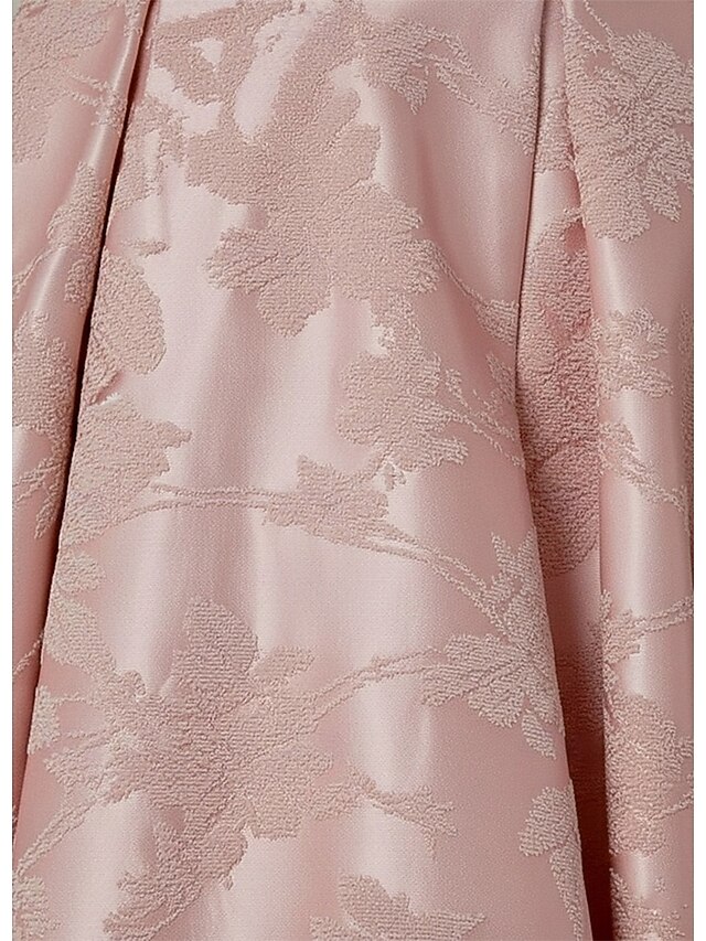 a-line mother of the bride dresses wedding guest dresses formal dresses tea length jacquard elegant, supplier image 2