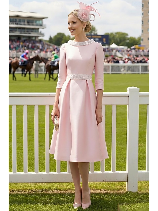 a-line mother of the bride dresses wedding guest dresses cocktail dresses party dresses knee length, supplier image 1