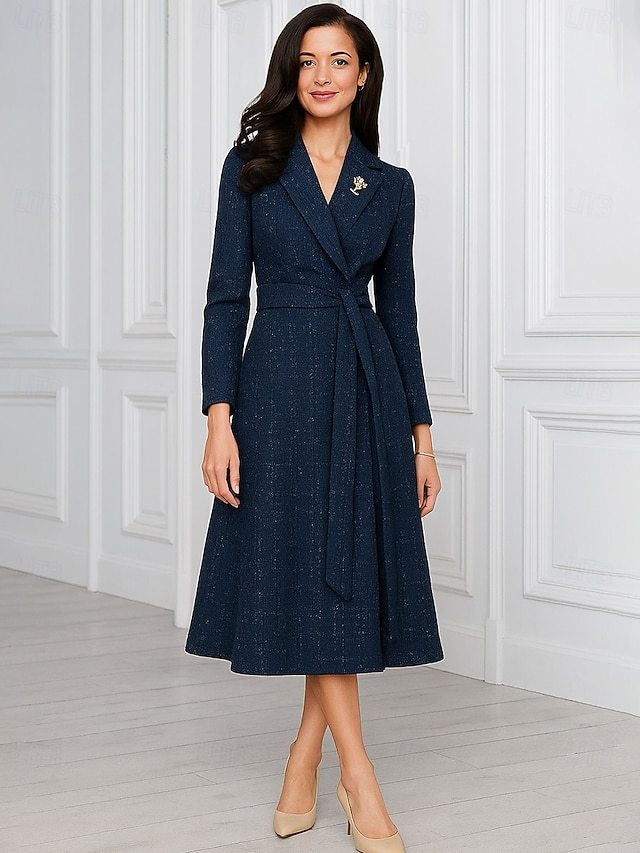 a-line mother of the bride dresses wedding guest dresses cocktail dresses party dresses tea length in Royal Blue, US2