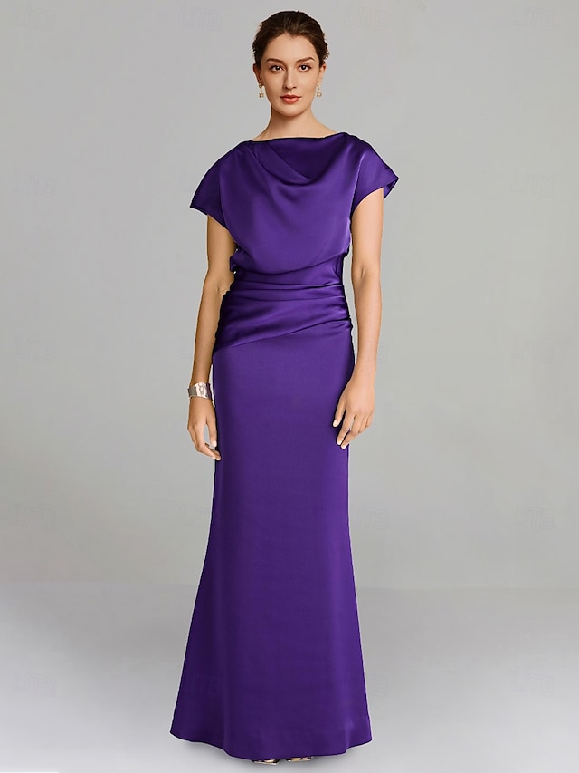 sheath column mother of the bride dresses wedding guest dresses formal dresses evening gown satin, supplier image 4