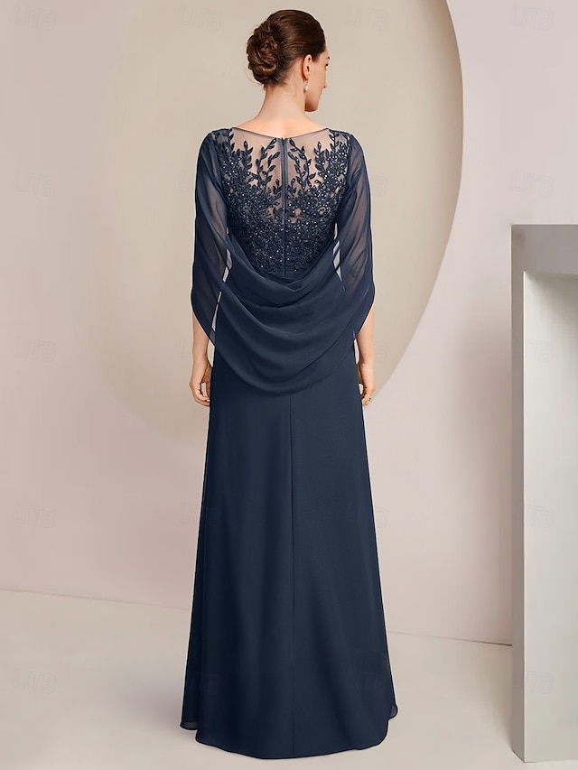 sheath column mother of the bride dresses wedding guest dresses formal dresses evening gown chiffon, supplier image 6