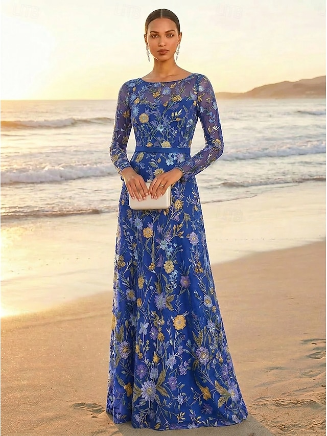 a-line mother of the bride dresses cocktail dresses party dresses floor length chiffon tulle elegant, supplier image 1
