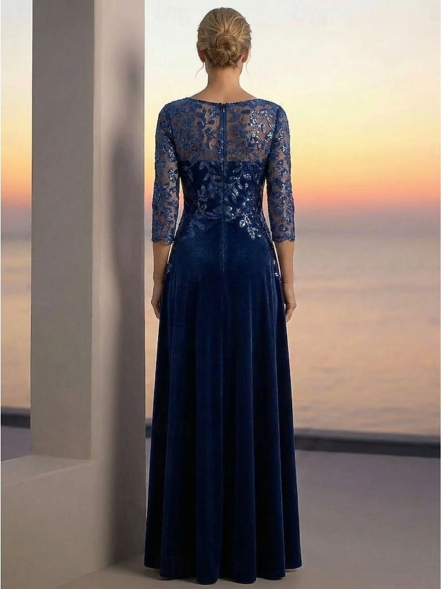 a-line mother of the bride dresses cocktail dresses floor length ankle length tulle velvet elegant, supplier image 3
