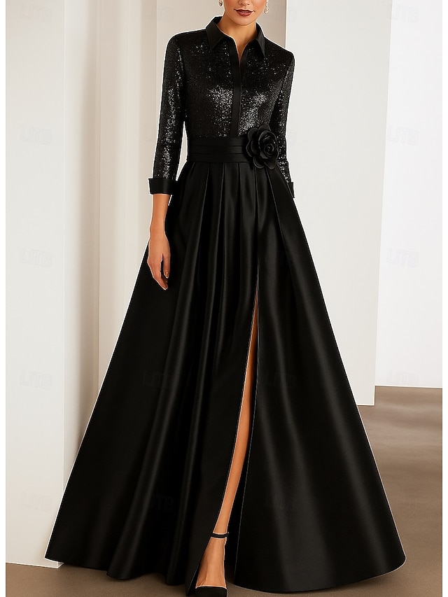 a-line mother of the bride dresses wedding guest dresses formal dresses floor length satin elegant, supplier image 5