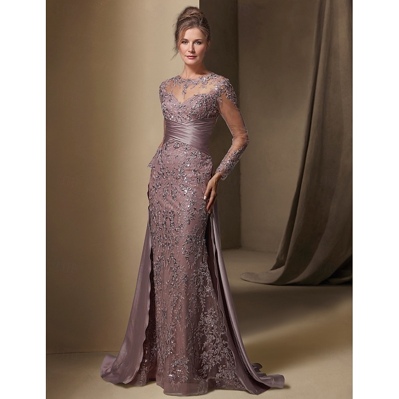 Mermaid Trumpet Sweep Brush Train Wedding Guest Dress Formal Dresses Evening Gown Mother of the Bride Dress