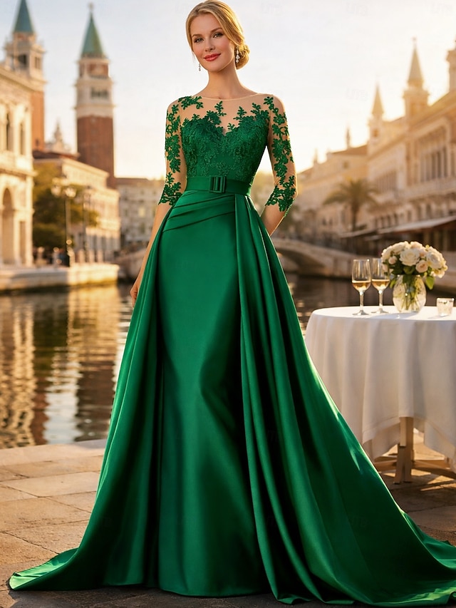 a-line mother of the bride dresses wedding guest dresses formal dresses evening gown satin elegant, supplier image 1