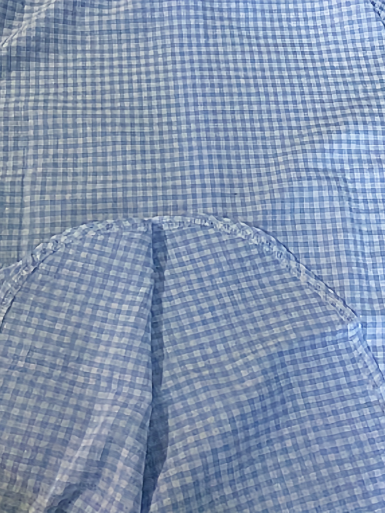 plaid print button front shirt casual short sleeve shirt for spring summer womens clothing details 4