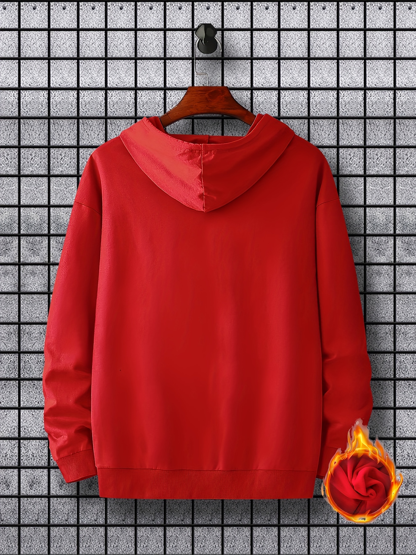 bus pattern warm hoodie with kangaroo pocket mens casual pullover hooded sweatshirt details 26