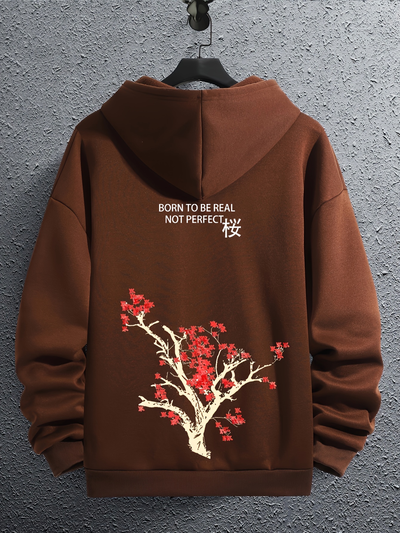 drop shoulder hoodie, mens fleece loose long sleeve drop shoulder hoodie details 20