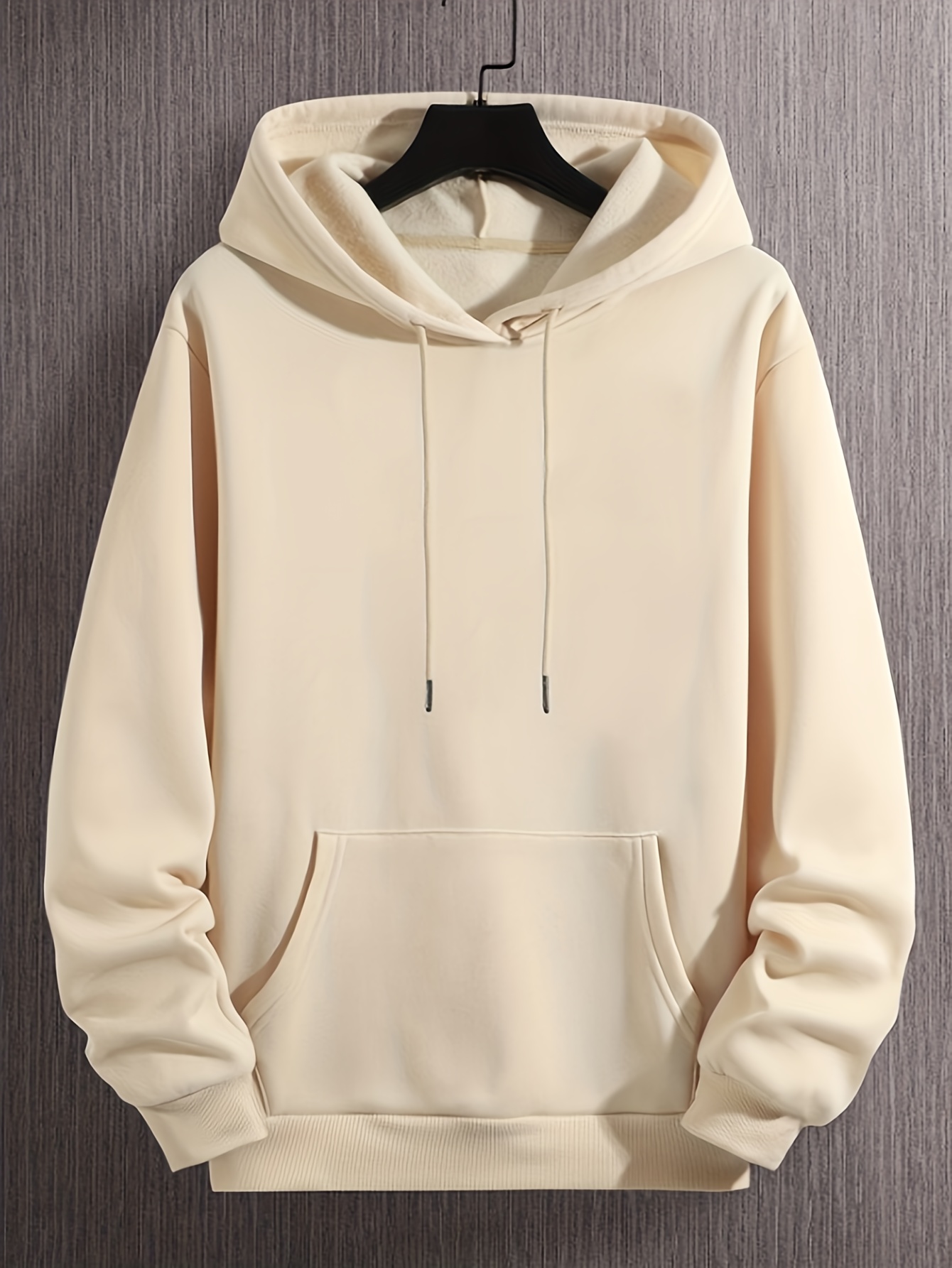 solid color hoodies, solid color hoodies for men graphic hoodie with kangaroo pocket comfy loose drawstring trendy hooded pullover mens clothing for autumn winter details 11