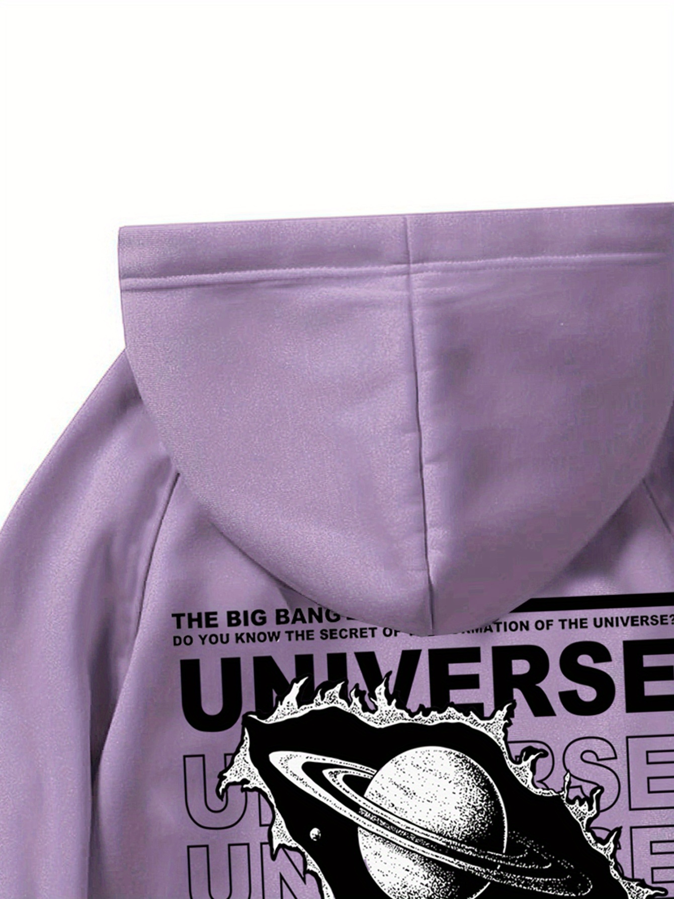 fleece hoodies street casual sports and fashionable with kangaroo pocket mens long sleeve universe print sweatshirt suitable for outdoor sports for autumn and winter fashionable and versatile can be paired with hip hop necklace details 4