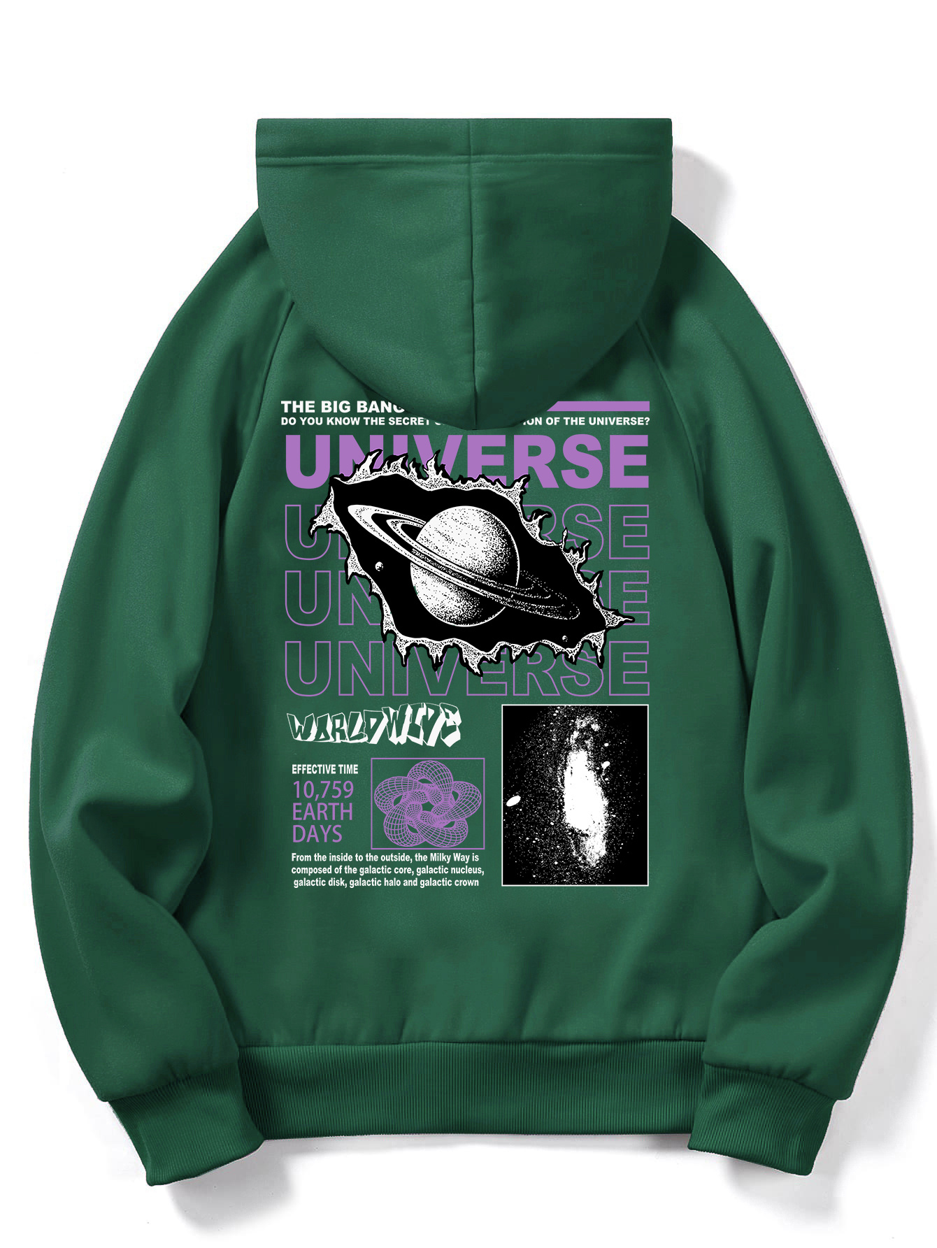 fleece hoodies street casual sports and fashionable with kangaroo pocket mens long sleeve universe print sweatshirt suitable for outdoor sports for autumn and winter fashionable and versatile can be paired with hip hop necklace details 5