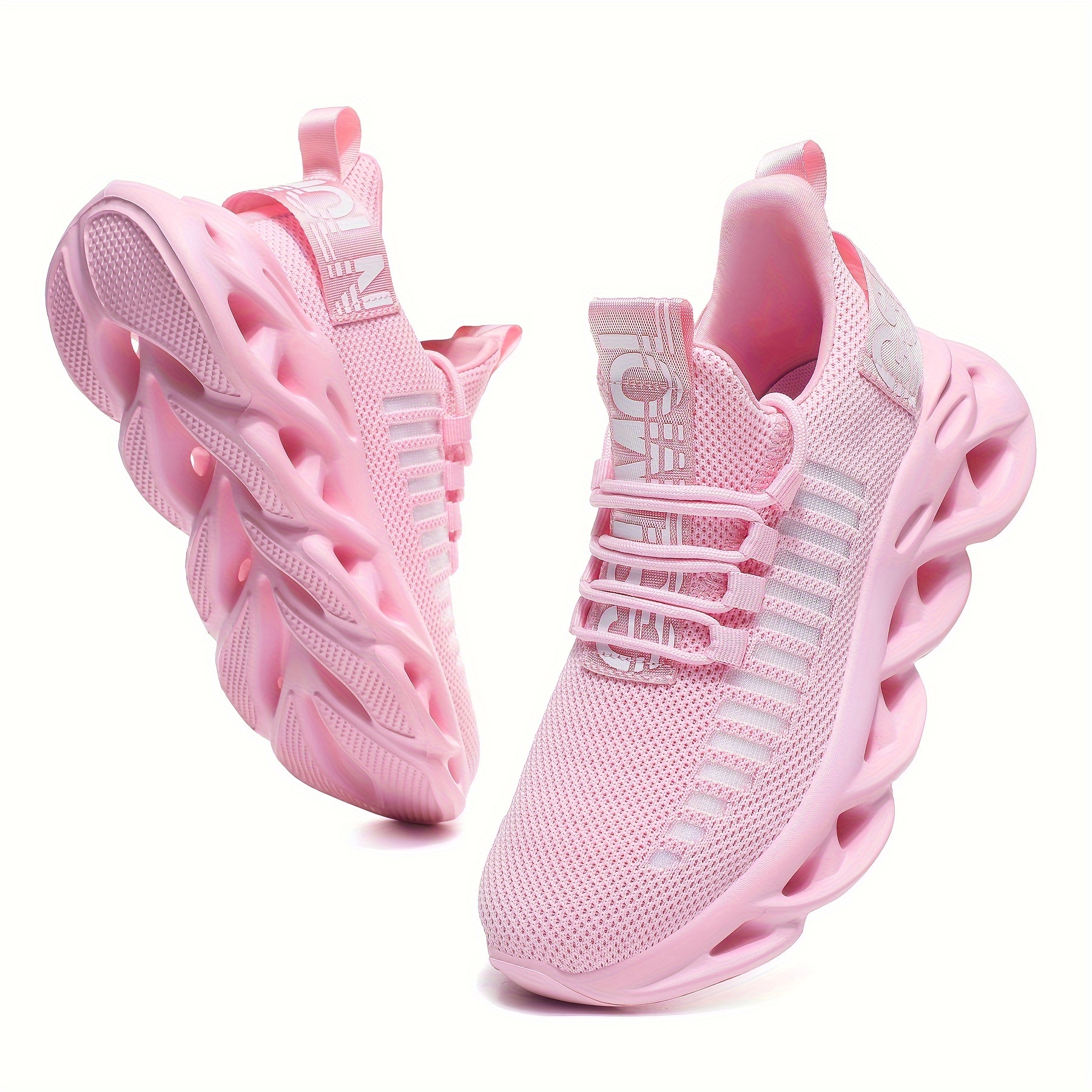 mens woven knit breathable multi colours selectable blade type running shoes comfy non slip durable sneakers for mens outdoor activities details 0