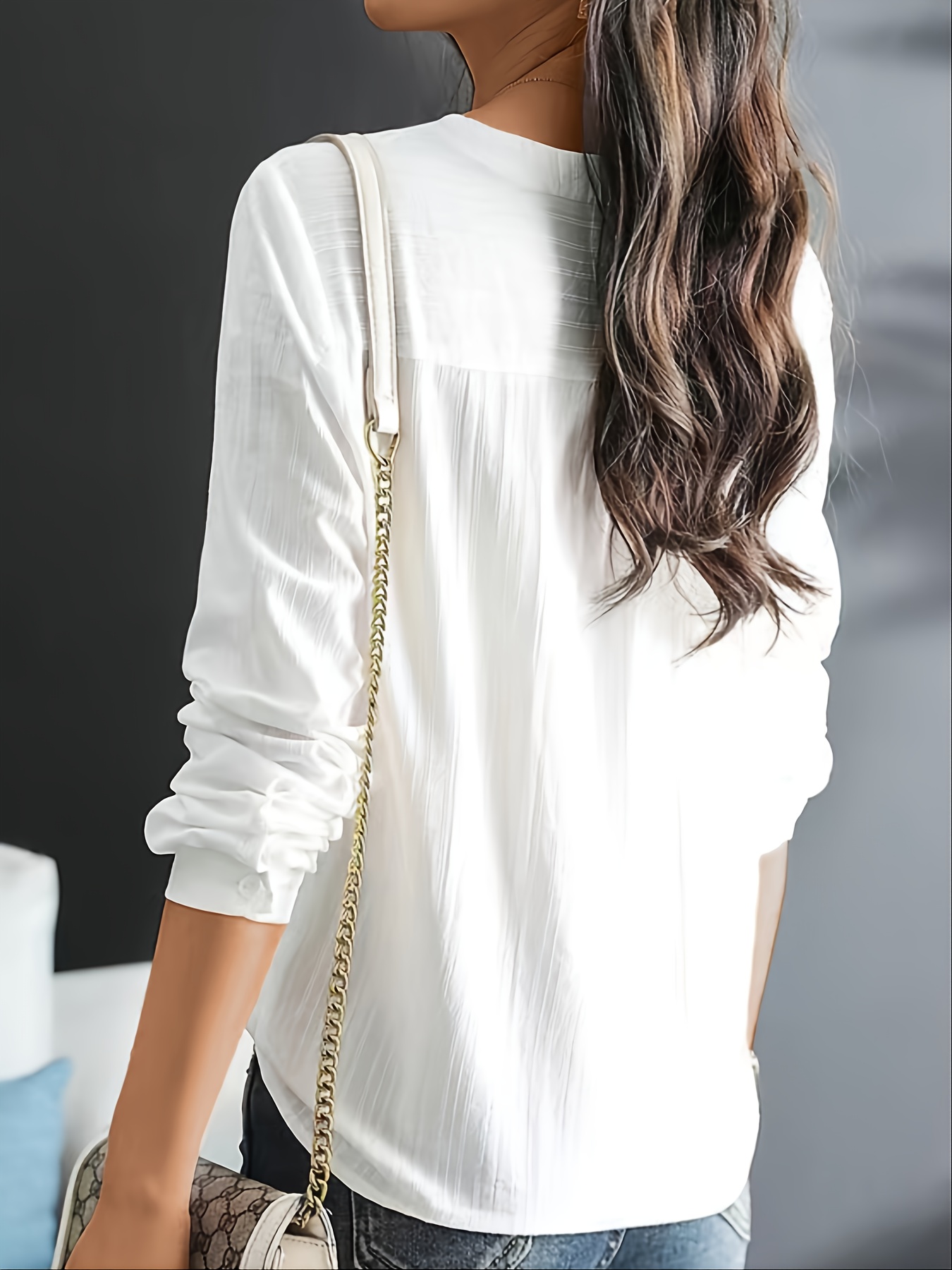 embroidery ethnic style v neck shirt casual long sleeve spring autumn shirts tops womens clothing details 6