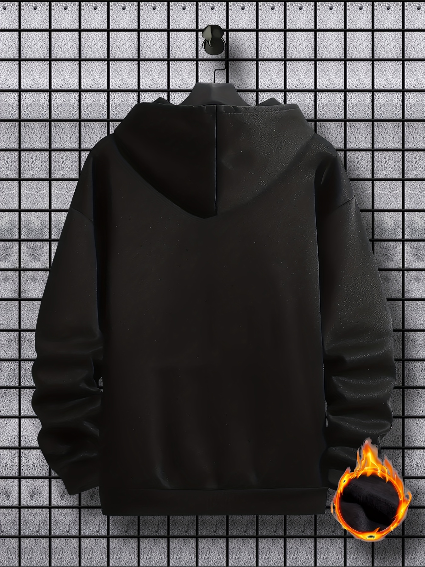 bus pattern warm hoodie with kangaroo pocket mens casual pullover hooded sweatshirt details 35