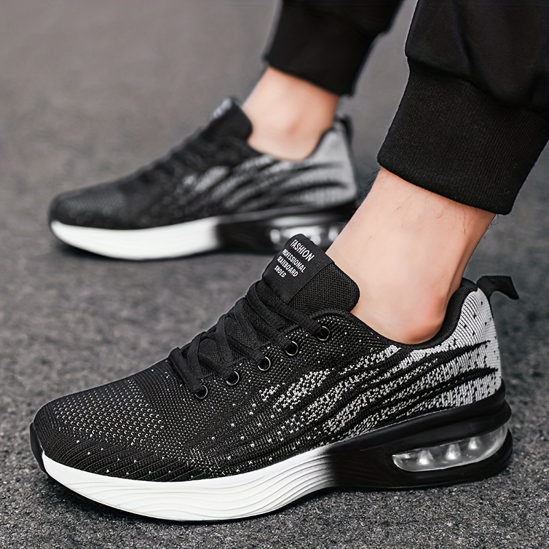 mens wear resistant sneakers air cushioned athletic shoes breathable lace ups running basketball workout gym for halloween details 10
