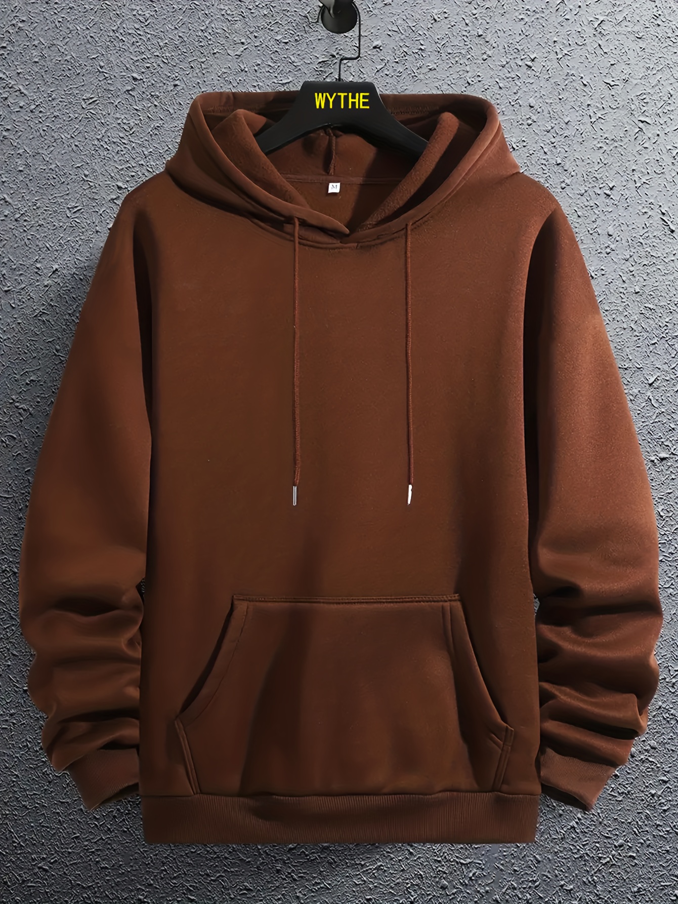 solid color hoodies, solid color hoodies for men graphic hoodie with kangaroo pocket comfy loose drawstring trendy hooded pullover mens clothing for autumn winter details 0