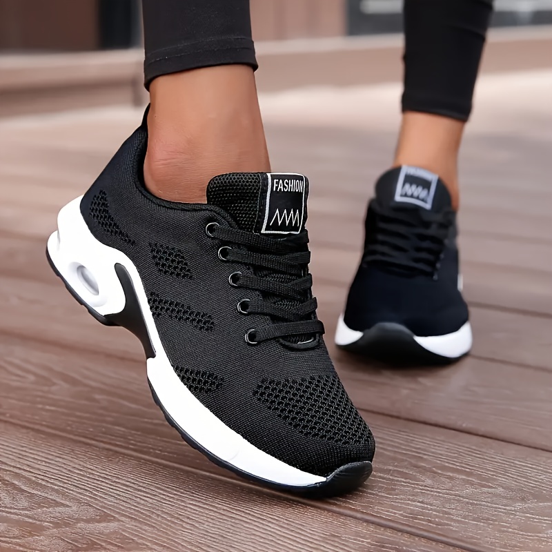 womens breathable mesh chunky sneakers casual lace up outdoor shoes lightweight low top sport shoes details 5