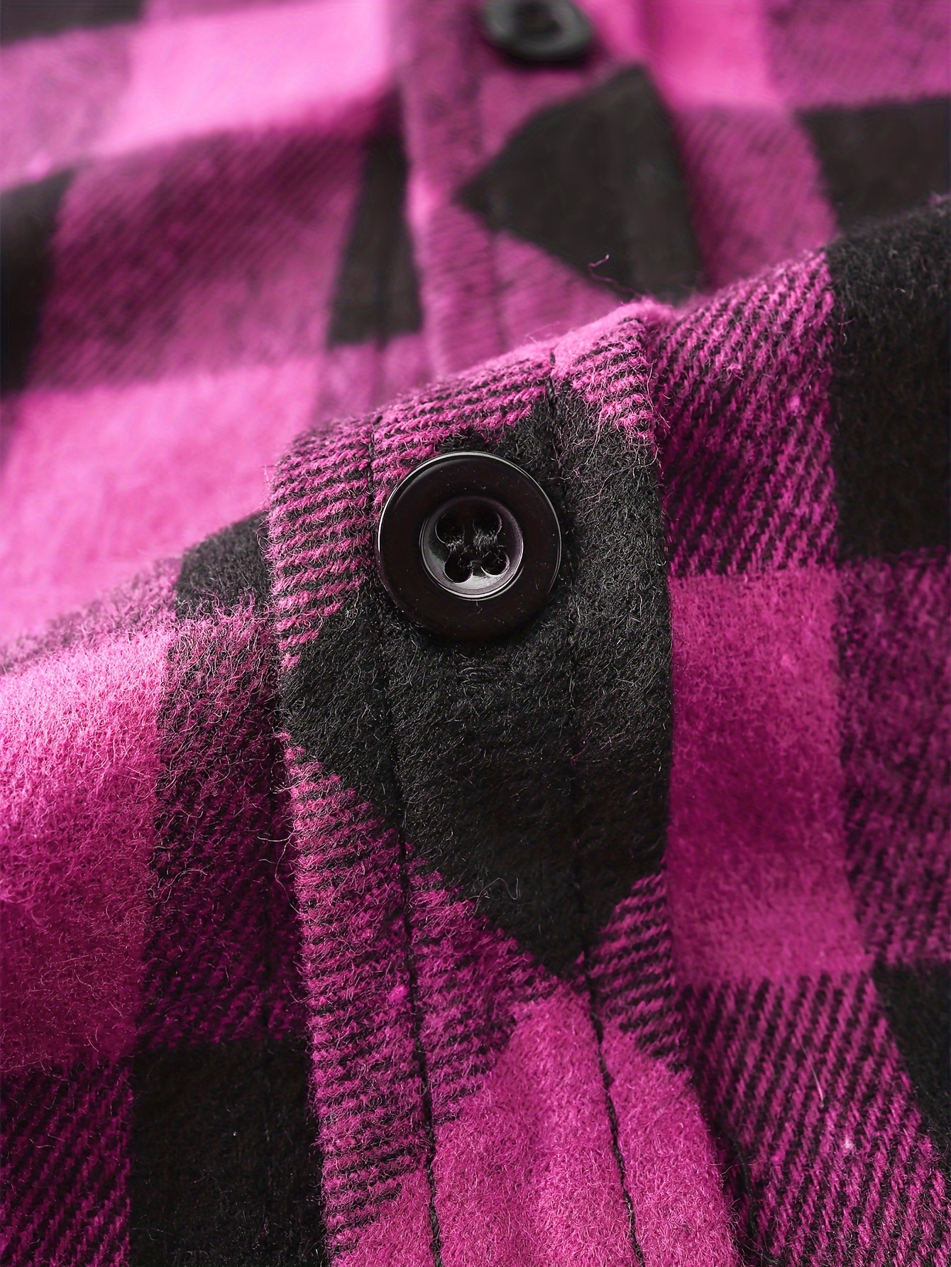 plaid shirt coat for men long sleeve casual regular fit button up hooded shirts jacket details 4