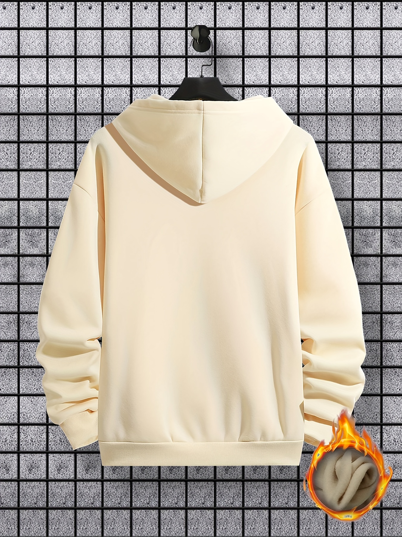 bus pattern warm hoodie with kangaroo pocket mens casual pullover hooded sweatshirt details 11