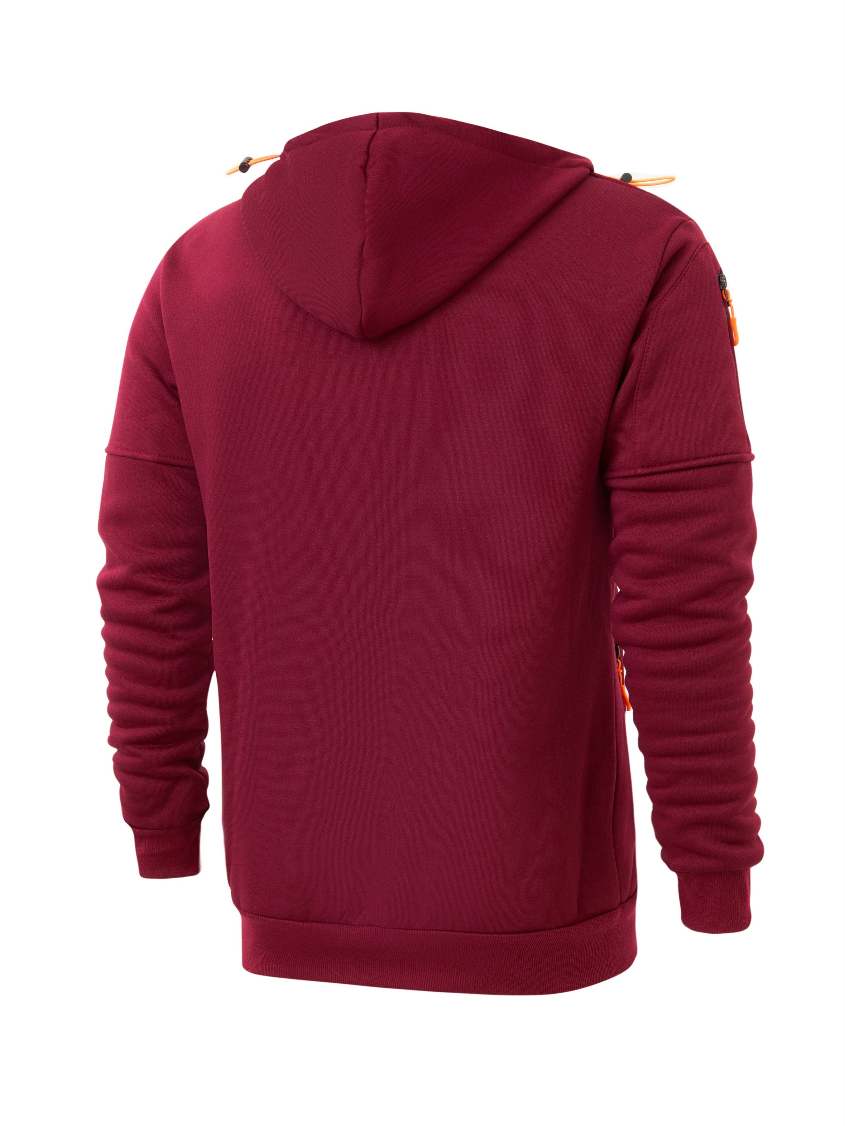 solid color mens hooded jacket casual long sleeve hoodies with zipper gym sports hooded coat for spring fall details 6