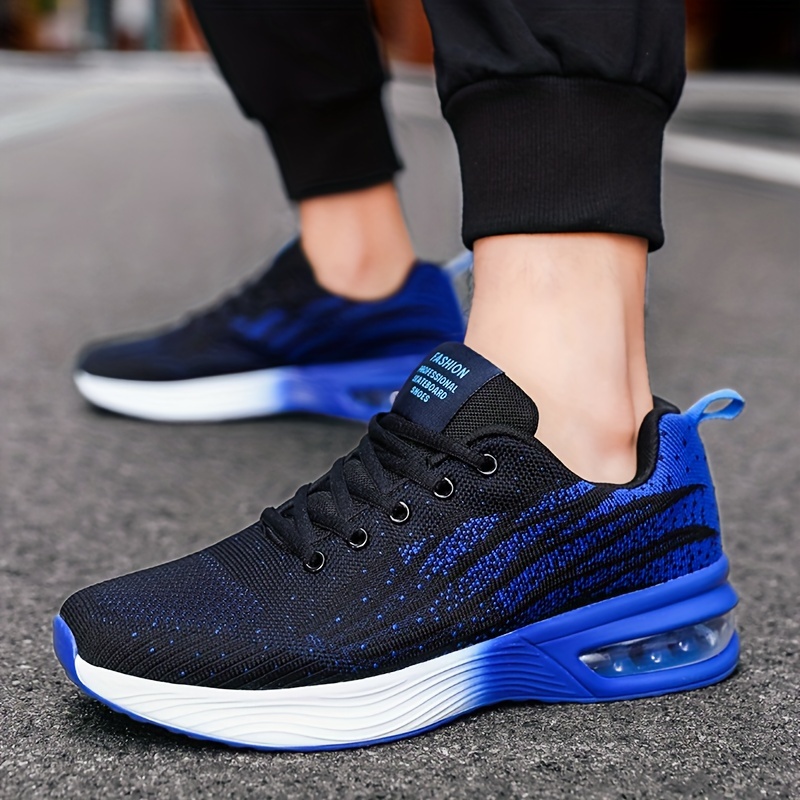 mens wear resistant sneakers air cushioned athletic shoes breathable lace ups running basketball workout gym for halloween details 3
