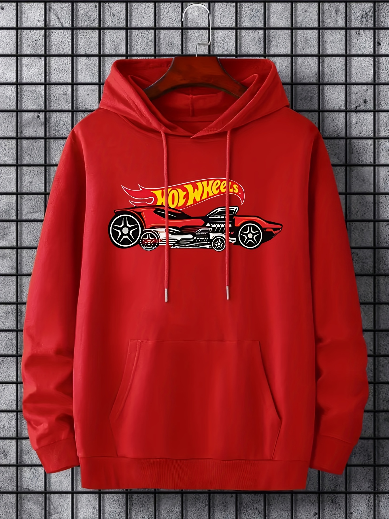 hoodies for men race car graphic hoodie men s casual pullover hooded sweatshirt with kangaroo pocket for spring fall as gifts details 5