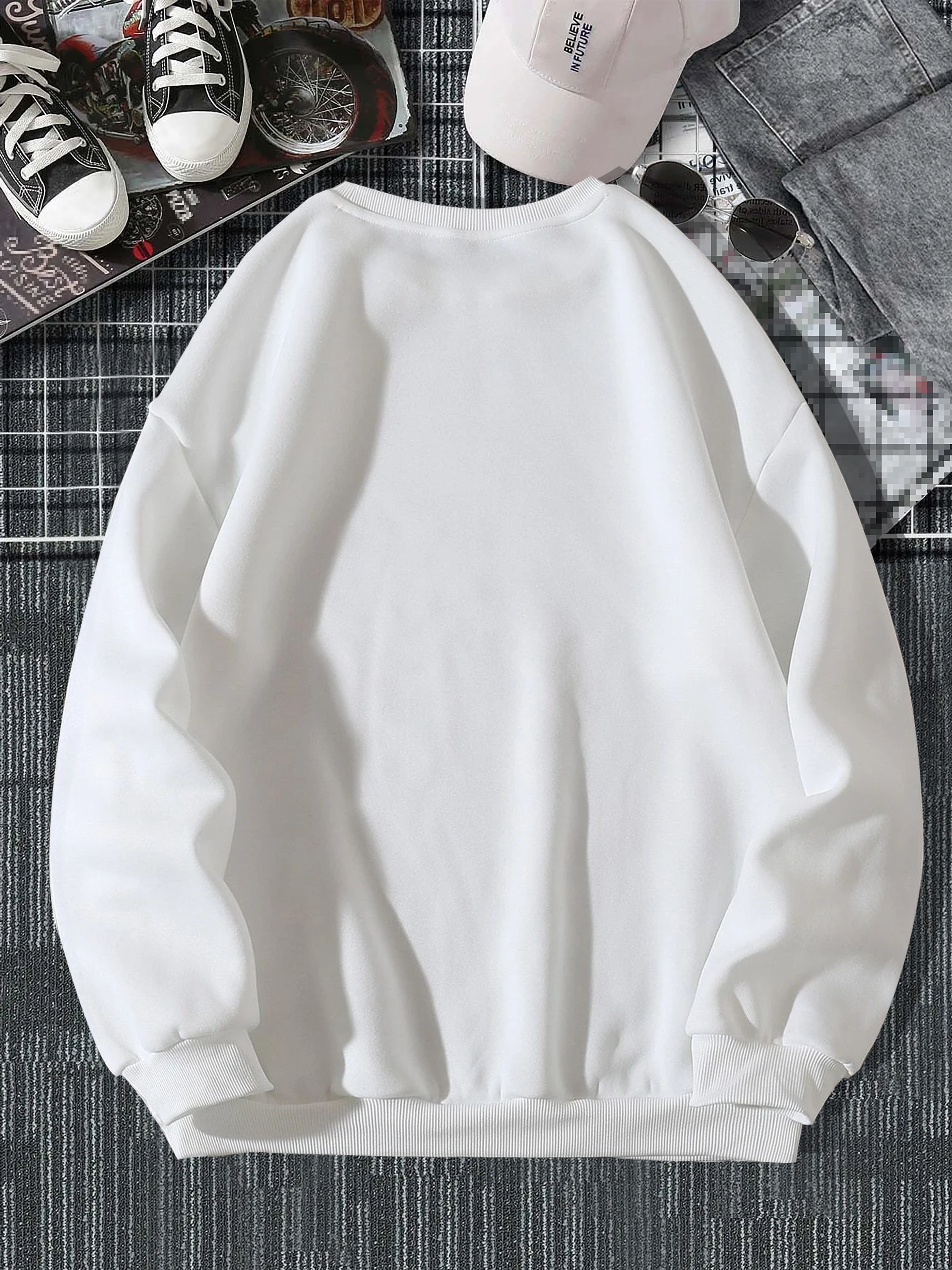 men and roses print mens casual hoodie drawstring pocket hoodie details 16