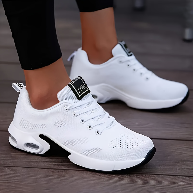 womens breathable mesh chunky sneakers casual lace up outdoor shoes lightweight low top sport shoes details 4