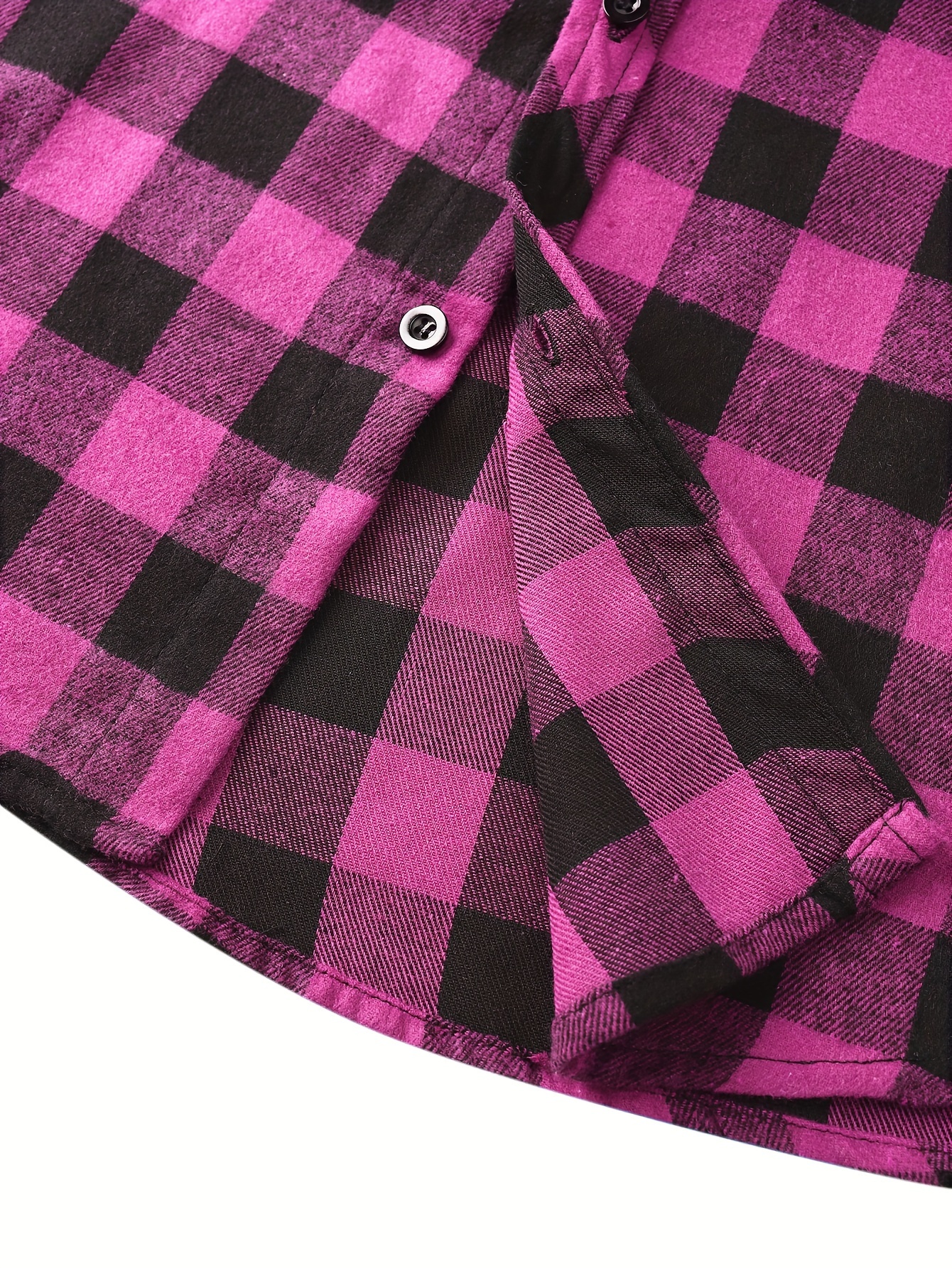 plaid shirt coat for men long sleeve casual regular fit button up hooded shirts jacket details 3