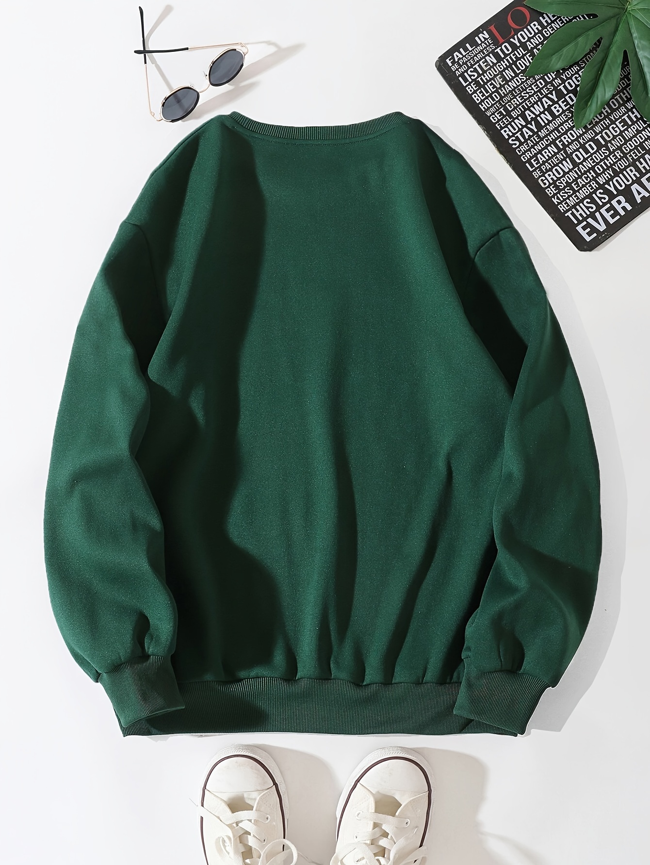 men and roses print mens casual hoodie drawstring pocket hoodie details 1