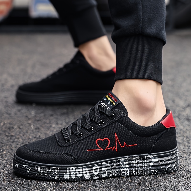 womens heart print casual sneakers lace up soft sole platform walking shoes low top valentines day skate shoes details 8