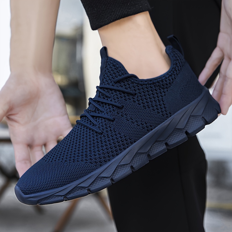 mens running shoes lightweight sneakers athletic shoes breathable lace ups details 7