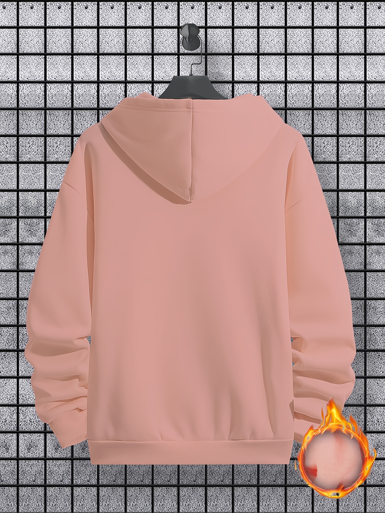 bus pattern warm hoodie with kangaroo pocket mens casual pullover hooded sweatshirt details 6