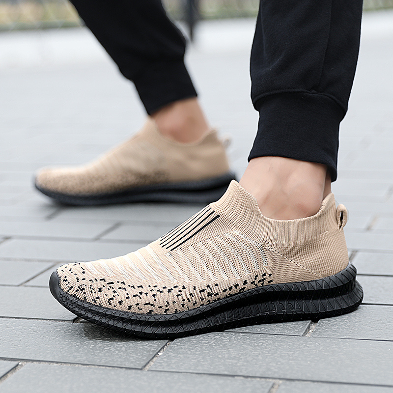 mens slip on breathable lightweight running shoes outdoor casual walking shoes mens sneakers details 9