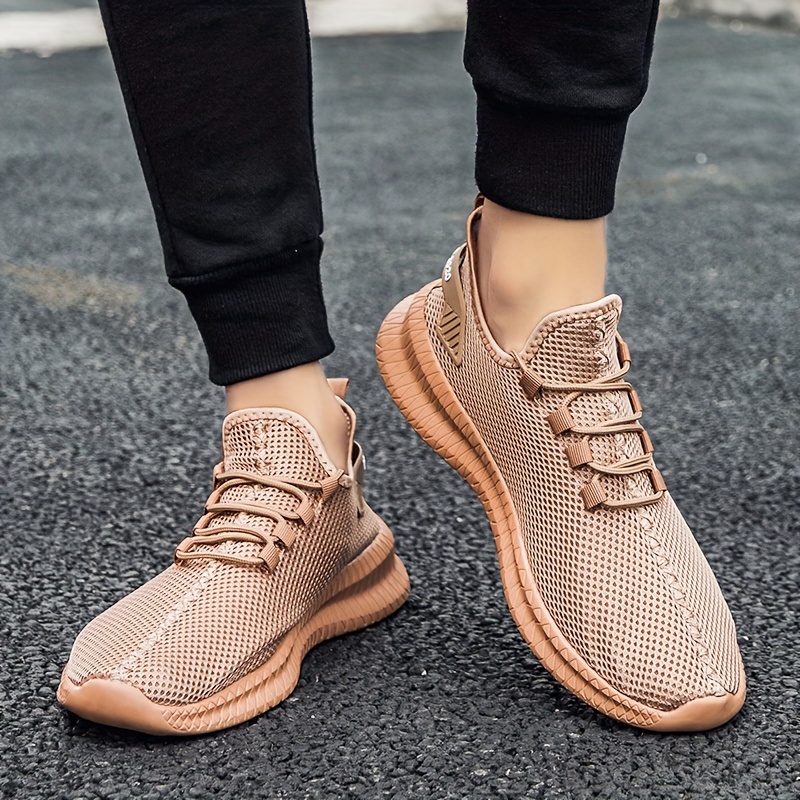 mens fashion trendy knit breathable lightweight comfy casual sneakers for sports details 6