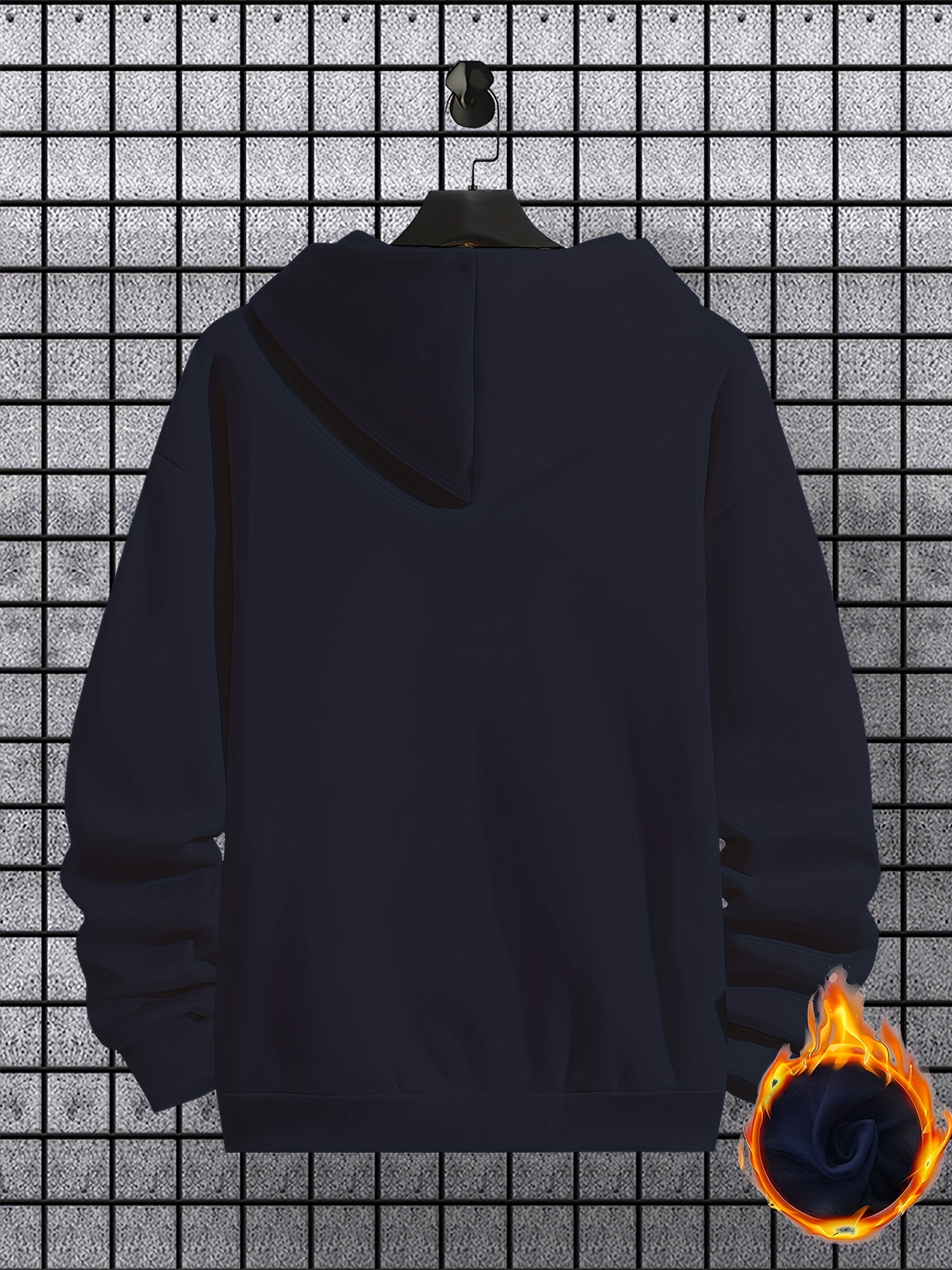 bus pattern warm hoodie with kangaroo pocket mens casual pullover hooded sweatshirt details 16