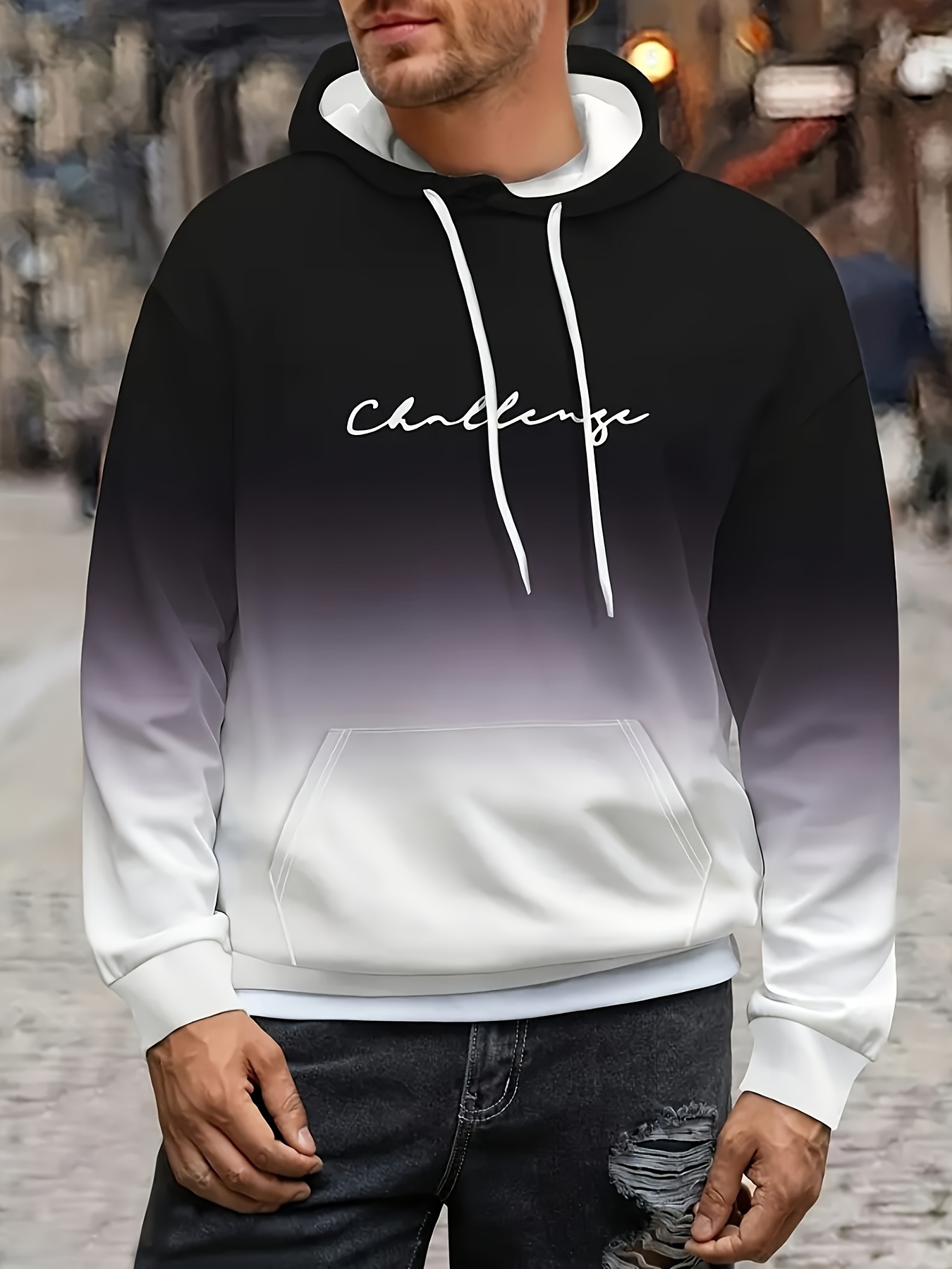 ombre cool hoodies for men mens casual graphic design hooded sweatshirt streetwear for winter fall as gifts details 1