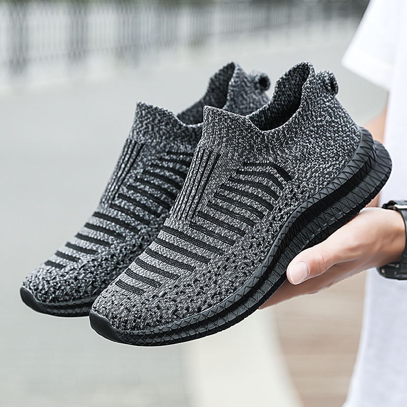 mens slip on breathable lightweight running shoes outdoor casual walking shoes mens sneakers details 3